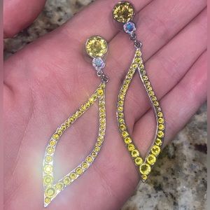 Stefanie Somers Pageant/Prom Yellow Earrings